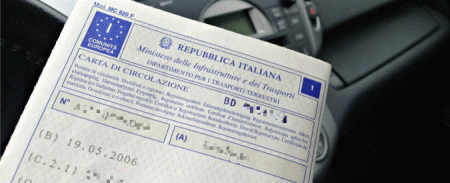 Intestazione temporanea veicolo